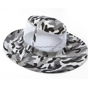 outdoor fishing camping snap brim military bucket sun hat cap woodland camo uv protection 109404 export intl 7055 7463437 7d21c7688ebe45cc1f5ee6a67f70a90e product