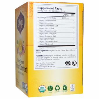 Yogi Tea, Organic, Throat Comfort, Honey Lemon, Caffeine Free, 16 Tea Bags June 2018 - 2 Yogi Tea, Organic, Throat Comfort, Honey Lemon, Caffeine Free, 16 Tea Bags - 2