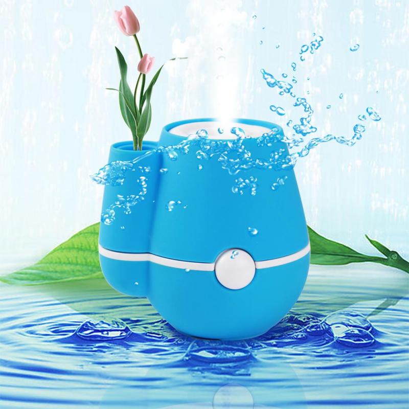 USB Flower Vase Shape Home Office 220ml Air Mist Purifier
Humidifier Blue - intl Singapore