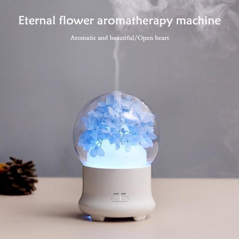 Verdurous Mountains Ultrasonic Aromatherapy Essential Oil Diffuser Aroma Diffuser Cool Mist Humidifier Preserved Fresh Flower &n - intl Singapore