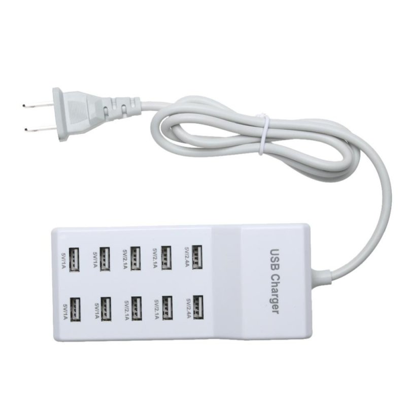 10 Port USB Home Travel Wall AC Fast Charge Power Strip Adapter(US) - intl