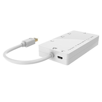 4-in-1 Thunderbolt Mini Display Port To HDMI/DVI/VGA/AudiowithMicro USB Port Adapter For Apple IMac/Laptop.MicrosoftSufacepro2.3.4(White) - Intl April 2018 - 2 4-in-1 Thunderbolt Mini Display Port to HDMI/DVI/VGA/AudiowithMicro USB Port Adapter for Apple iMac/Laptop.MicrosoftSufacepro2.3.4(White) - intl - 2