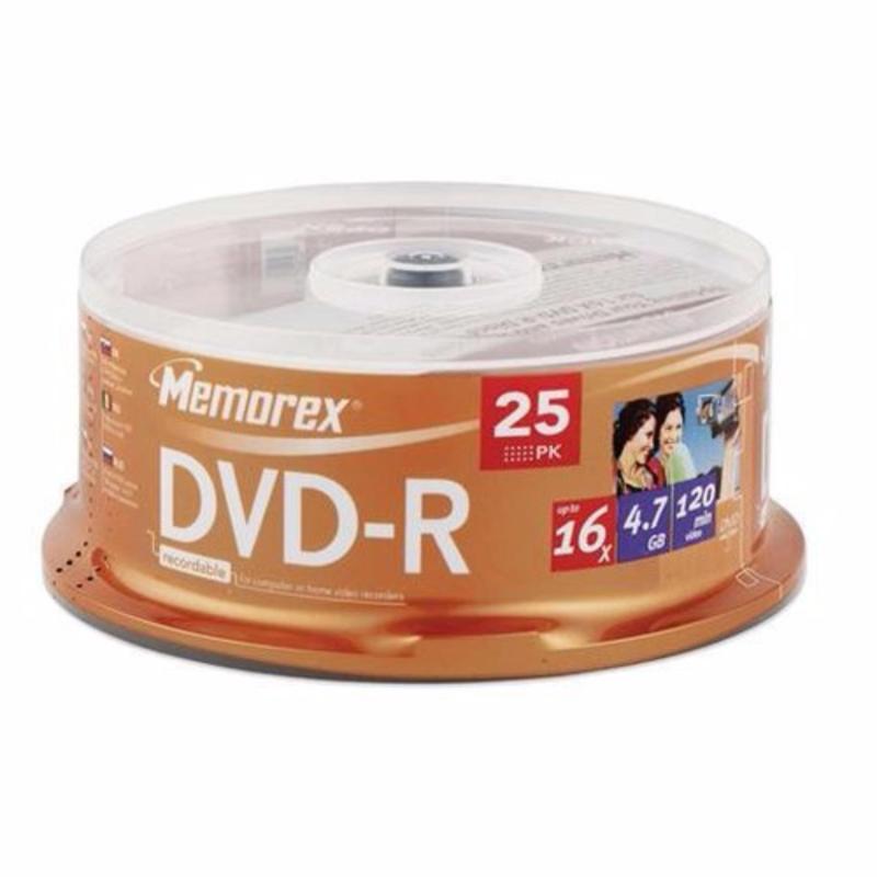 5Packed (50 pieces)Memorex DVD-R 4.7GB 120 Minutes Video Storage Up
to 16x Write Speed(Brown)