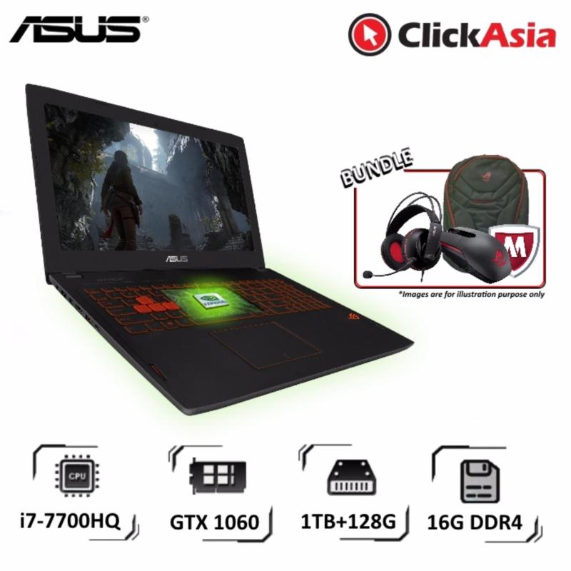 Asus ROG Gaming Laptop (GL502VM-FY219T) - 15.6"/i7-7700HQ/16GB DDR4/128GB SSD+1TB HDD/NV GTX1060/Win10