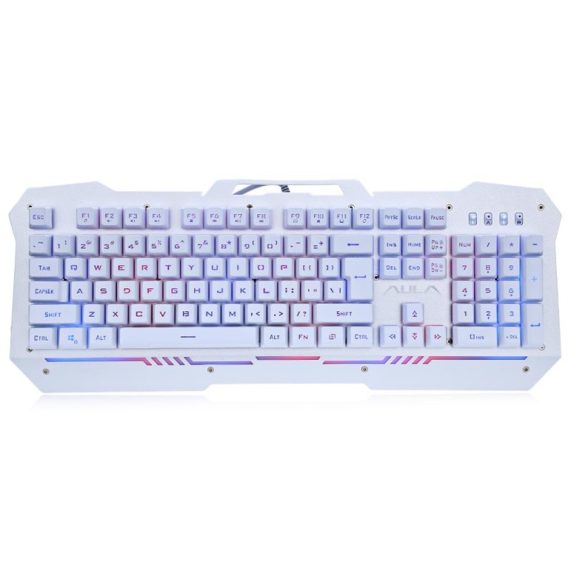 AULA Colorful Backlight Gaming Keyboard with 104 Keys - intl Singapore