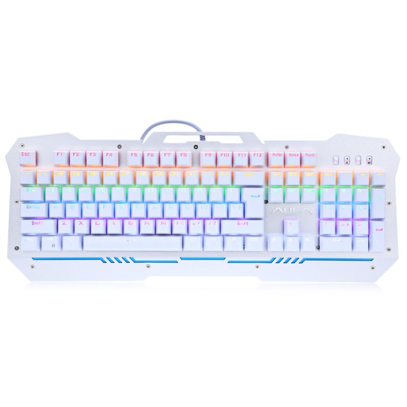 AULA F2009 LED Backlit Professional Blue Axis Gaming Keyboard (Silver) Singapore