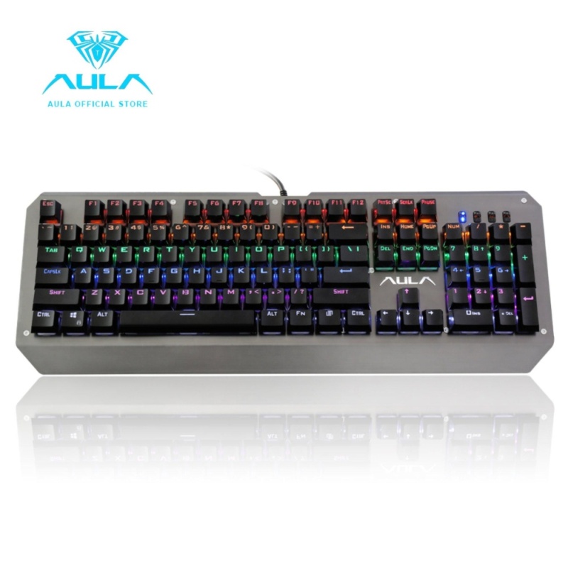 AULA OFFICIAL F2039 ASSAULT Mechanical Backlit Gaming Keyboard mechanical optical switch laser storm(Black) - intl Singapore