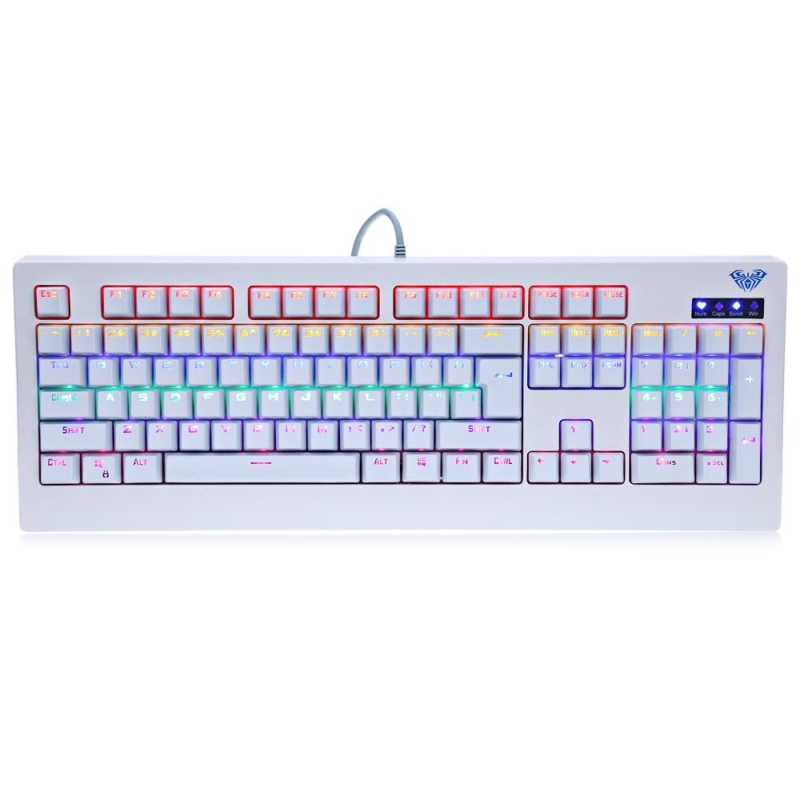c104-key Professional USB Wired Gaming Mechanical Keyboard with Colorful Backlight - intl Singapore