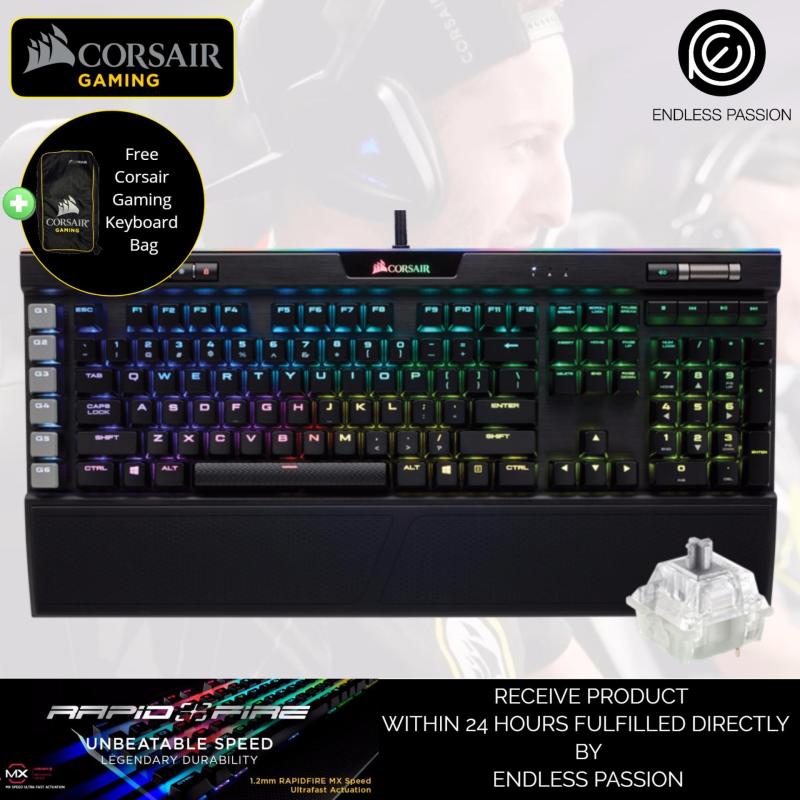Corsair K70 RGB RAPIDFIRE Mechanical Gaming Keyboard Cherry MX Speed