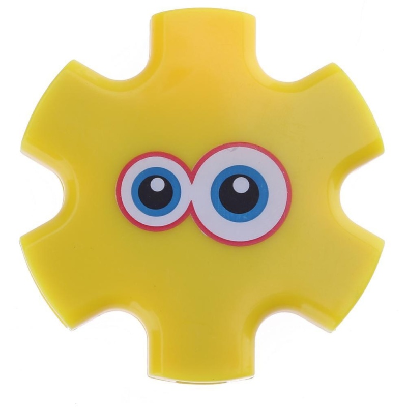 Cute Gear Shaped 4 in 1 USB 2.0 Multi Port Hub Splitter Adapter(Yellow) - intl