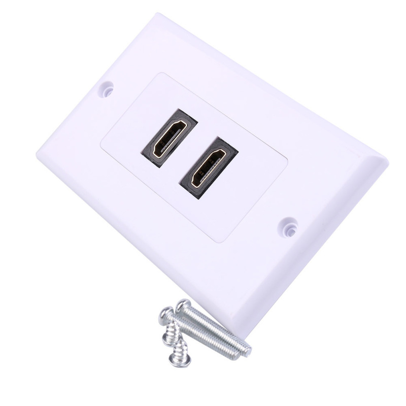 Dual HDMI Wall Plate Rectangular Panel(Export)