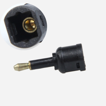 Gold Plated TOSLINK To 3.5mm Fiber Optic Optical Cable Plug Adaptor Black June 2018 - 3 Gold Plated TOSLINK to 3.5mm Fiber Optic Optical Cable Plug Adaptor Black - 3