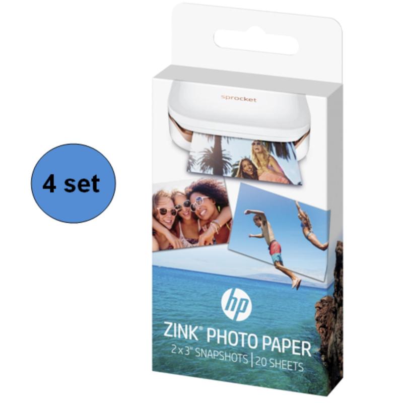 HP SPROCKET ZINK Sticky-backed 2 x 3 Photo Paper (4 sets = 80 Sheets) Singapore