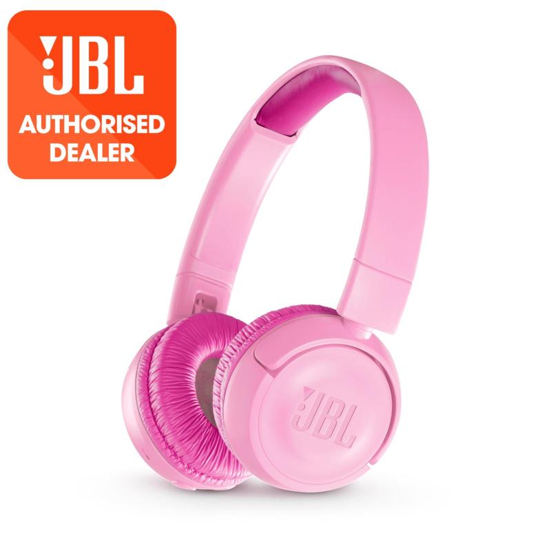 JBL JR300BT Pink Kids Wireless on-ear headphones with safe sound <85dB Singapore