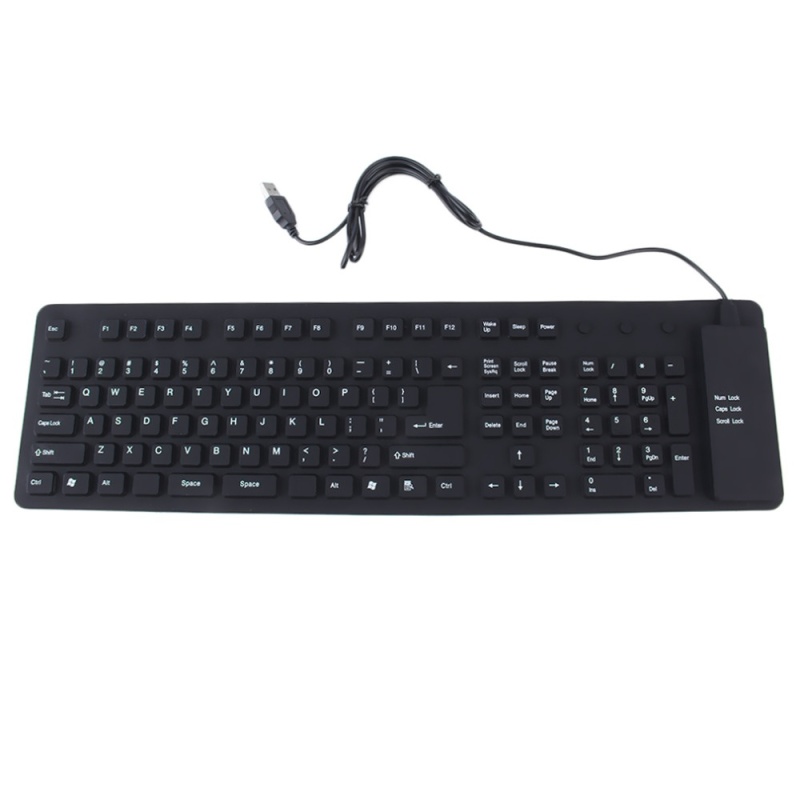 Kasdgaio 109 Keys Waterproof Portable Soft Flexible Silicone
Keyboard for PC Laptop In Stock! Singapore