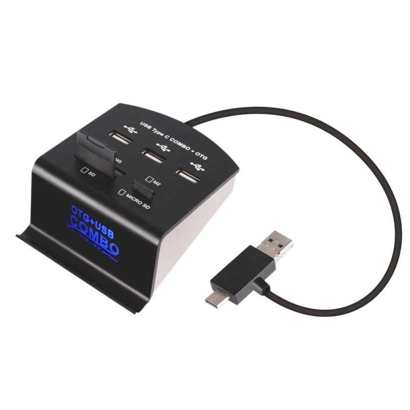 Latop New USB Type C/Micro USB OTG HUB Adapter SD/Micro SD/MS/M2 Card Reader - intl