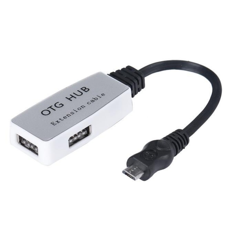 Mini OTG 2 In 1 USB 2.0 3 Port Power LED Hub for PC Laptop Notebook WH - intl