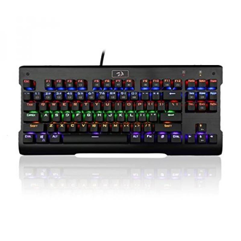 Redragon K561-R VISNU 87 Keys Anti-ghosting Rainbow Backlit Waterproof Mechanical Gaming Keyboard with Blue Switches Singapore