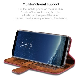 Retro Leather Wallet Flip Card Holder Case Cover For SamsungS8(Black) - Intl June 2018 - 3 Retro Leather Wallet Flip Card Holder Case Cover for SamsungS8(Black) - intl - 3