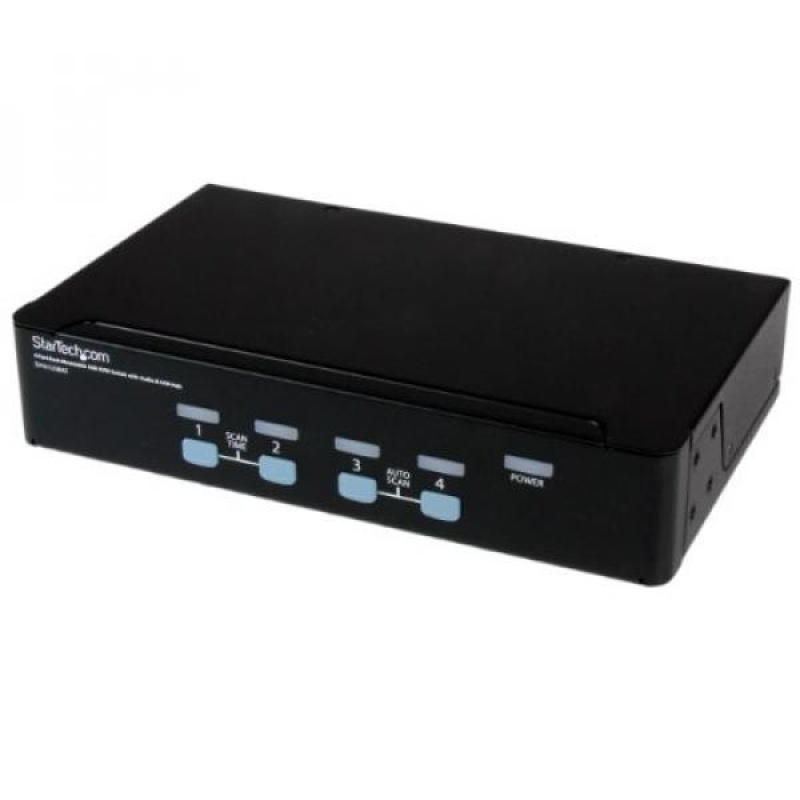 StarTech.com 4 Port Rack Mountable USB KVM Switch with Audio & USB 2.0 Hub (SV431USBAE) - intl