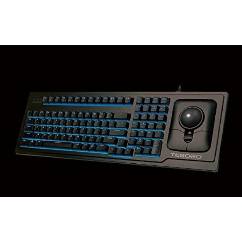 Tesoro G6TL Ergonomic Backlit Mechanical Keyboard with Optical Trackball Mouse - intl Singapore