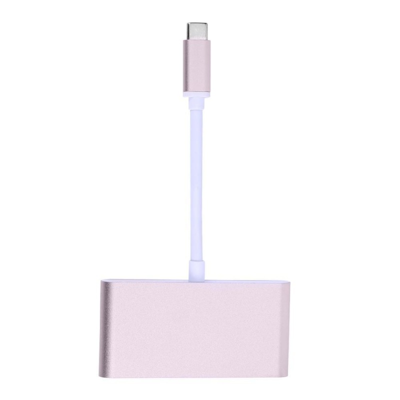 Type-C Male to Type-C and 3 USB3.0 Female HUB Adapter Charging Converter - intl