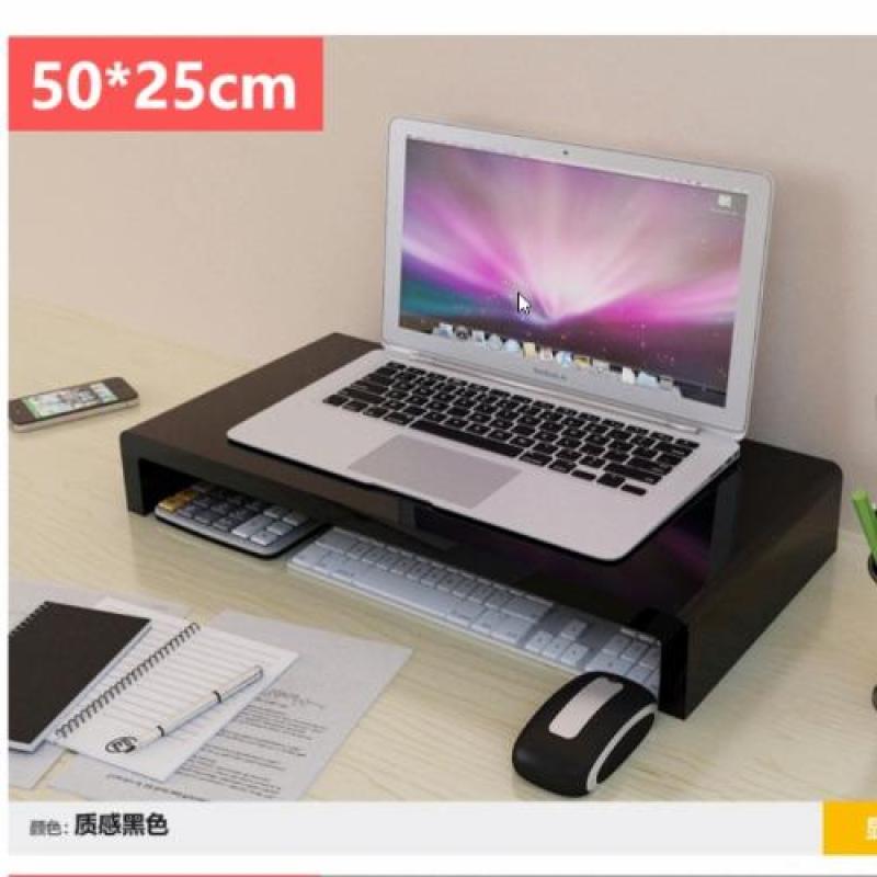 Unibody 50cm Wood Laptop Stand (Black)