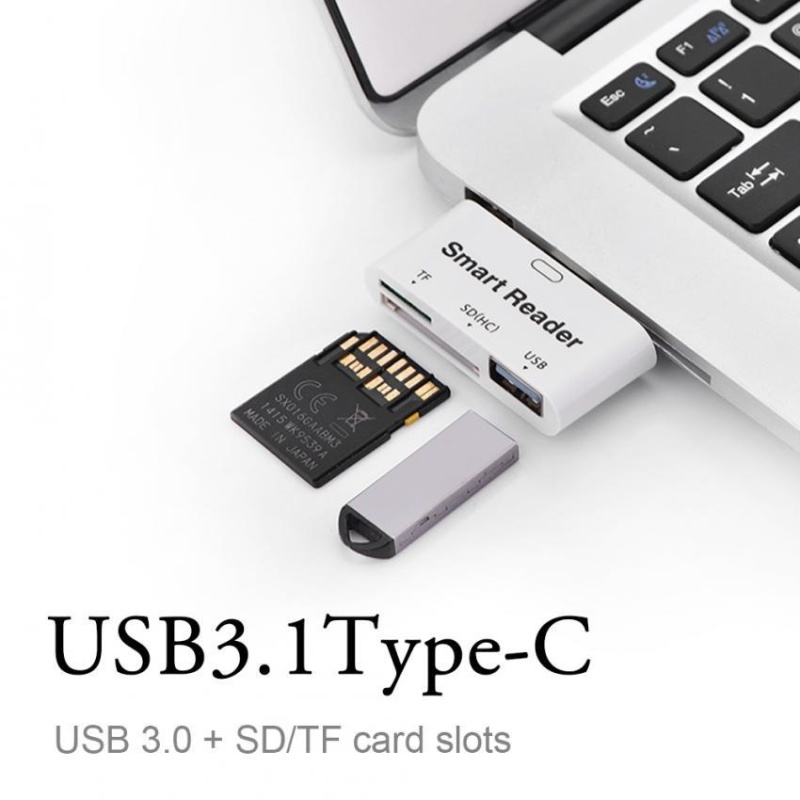 YOSOO USB3.1 Type-C to SD / TF SD Memory Card Reader 1 Port USB 3.0 Hub with OTG Function - intl