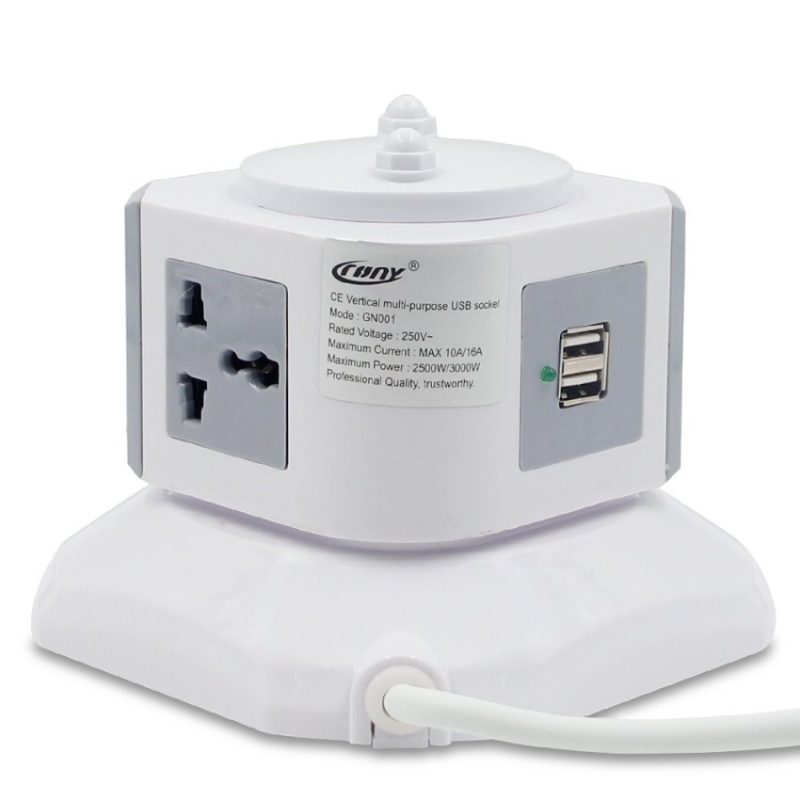 1 Layer USB Outlet Multi Sockets Grey - intl