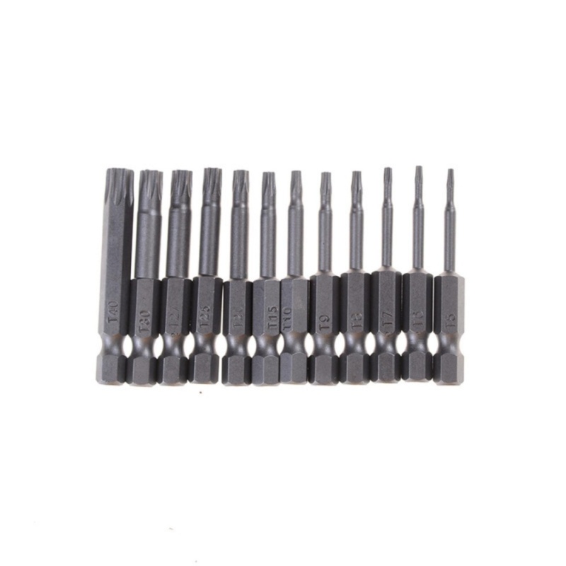 12pcs/Set Torx Screwdriver Bits Kit T5-T40 Magnetic Power Tool - intl