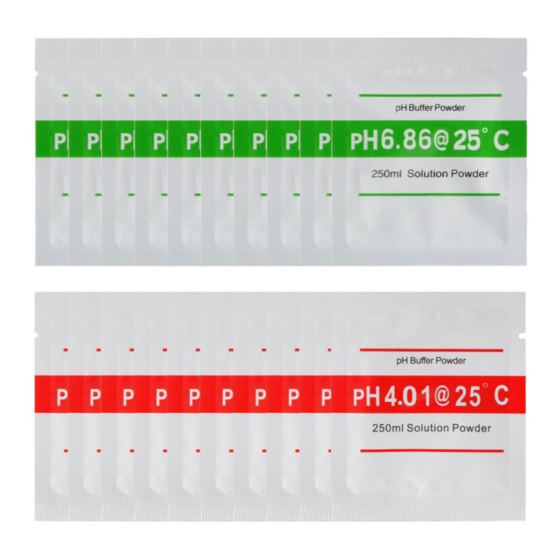 20-pack 4.01 6.86 pH Meter Buffer Solution Powder for Easy PH Calibration - intl
