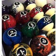 2 25 Standard Marble Swirl Billiard Pool Ball Set Singapore