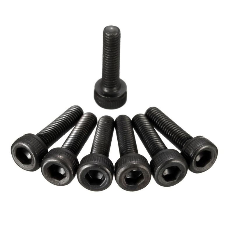 25pcs Metric Thread M3x12mm Hexagon Hex Socket Cap Head Screw Bolt Steel - intl
