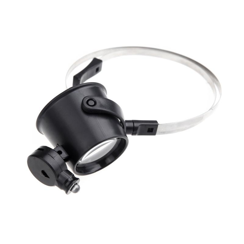 30mm 15x LED Eye-Clamp-Free Magnifier Loupe Magnifying Glass Watch Repair - intl