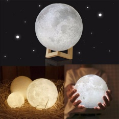 3D Moon Lamp USB LED Night Light Moonlight Gift Touch Sensor Color Changing(8CM) - intl Singapore
