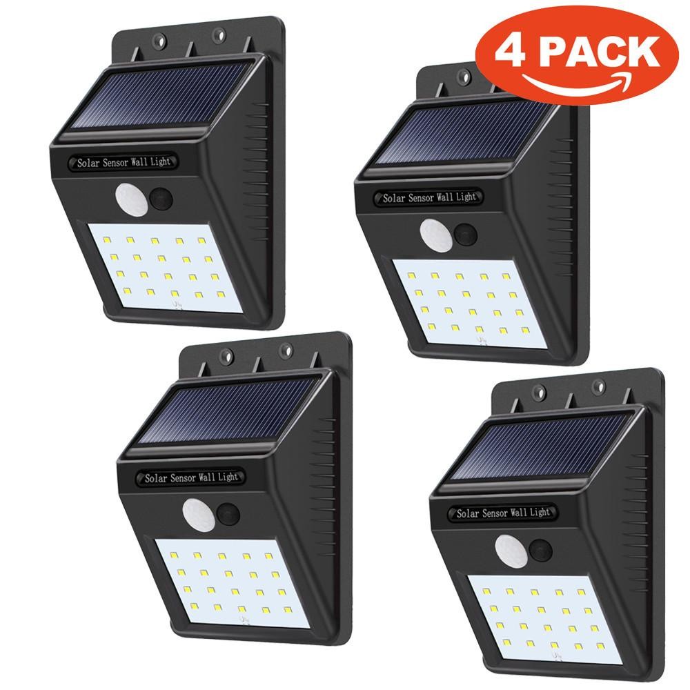 4 Pack Solar Power Sensor Wall Light Security Motion Weatherproof 4 Pack Solar Power Sensor Wall Light Security Motion Weatherproof Outdoor Lamp Intl Singapore