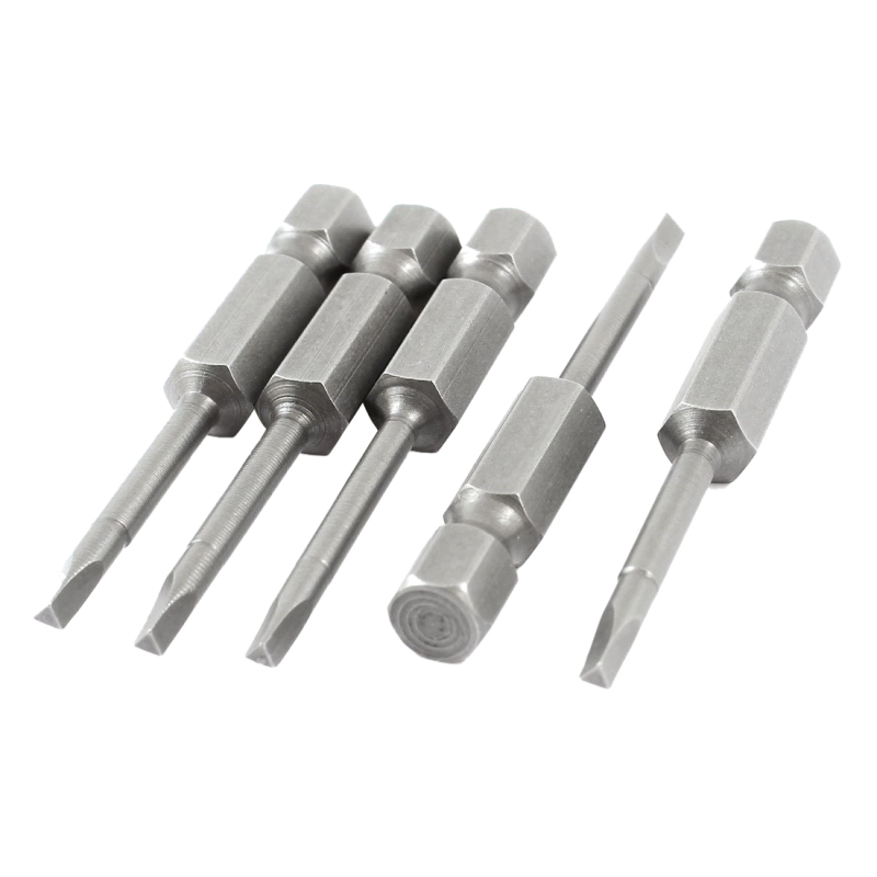 5 Pcs 6.3mm Hex Shank 2mm Tip Magnetic Triangle Screwdriver Bits