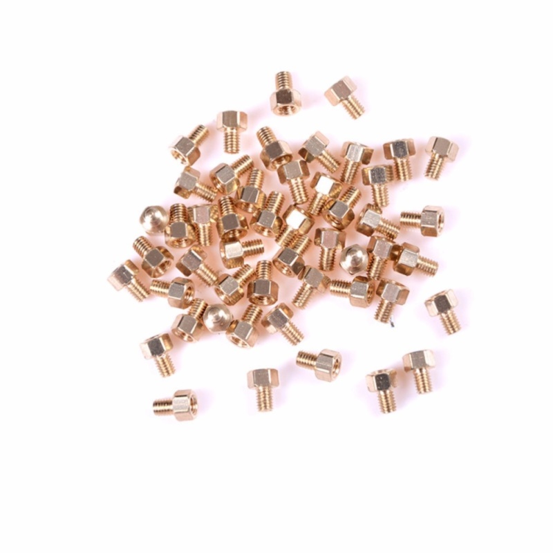 50 Pcs/set Brass Screw PCB Standoffs Hexagonal Spacers M3 Type M3*8+8 - intl