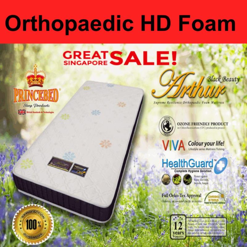 Arthur Black Beauty Supreme Resilience Orthopaedic High Density
Single 8 inch Foam Mattress
