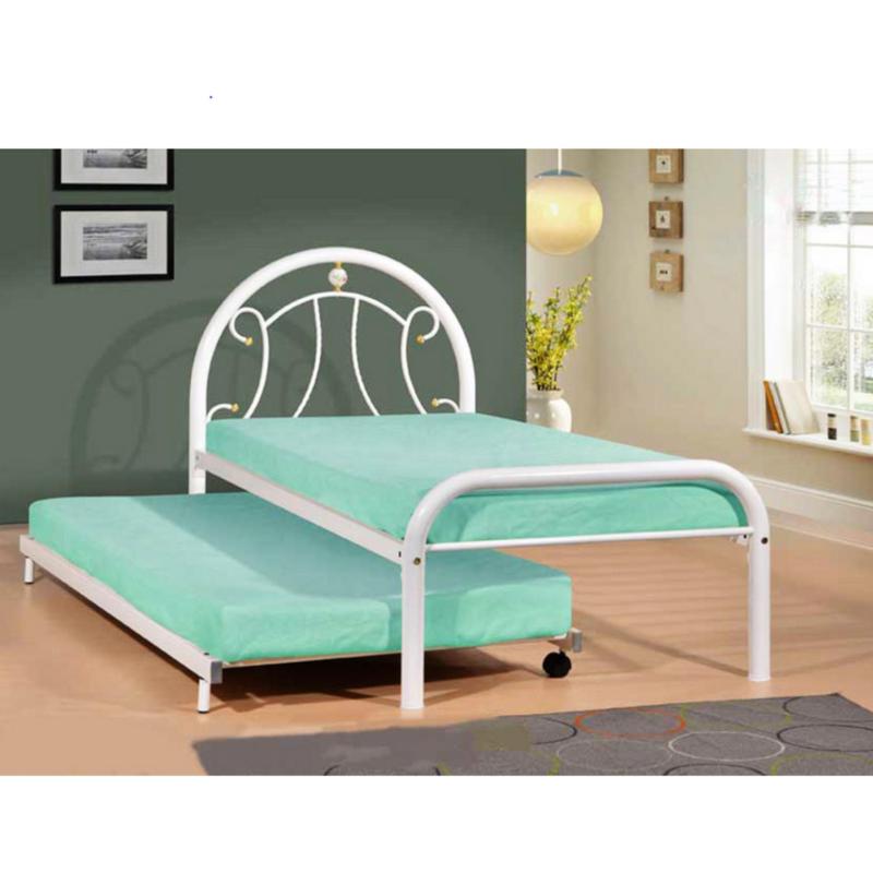 BFF - Anna Single Size Metal Bed (White)
