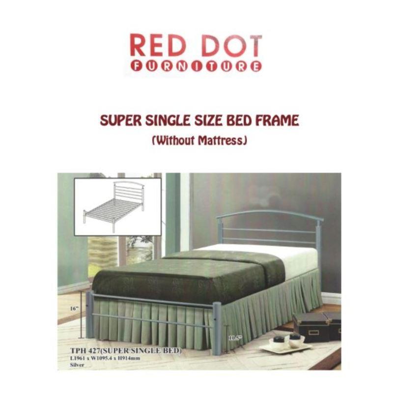 Elegant Bed Frame Super Single (Silver)