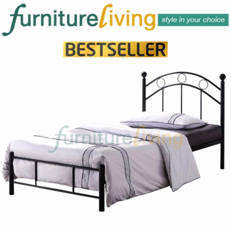 Furniture Living Metal Bedframe (Black)