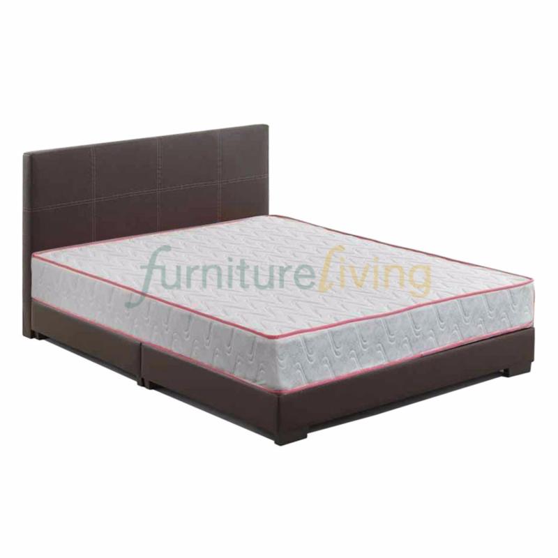 Furniture Living Queen size Divan Bedframe (Brown) + Queen size
Spring Mattress