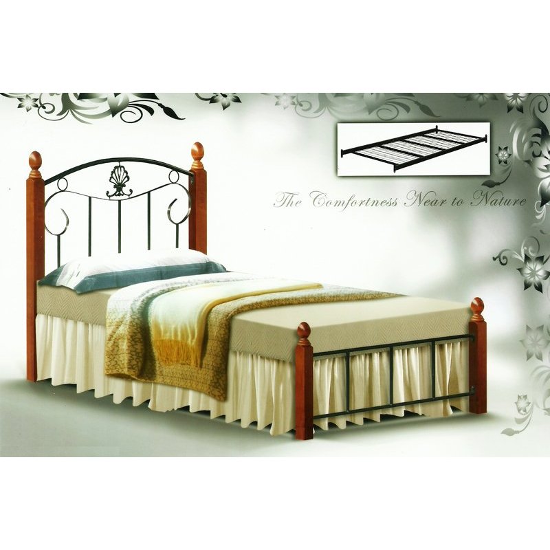Furniture Living Queen size Metal Bedframe (Black)