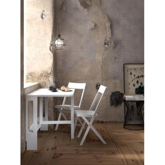 Interbuild Flat Medium Wall Table (1 Table & 2 Chairs) (White) June 2018 - 2 Interbuild Flat Medium Wall Table (1 Table & 2 Chairs) (White) - 2