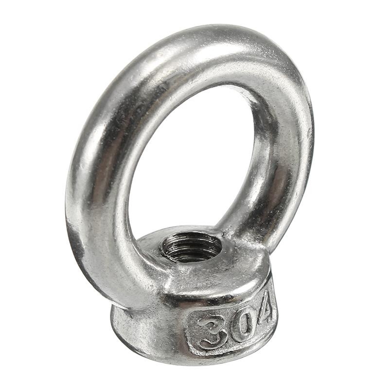 M6 Ring Shape Lifting Eye Nut Female 304 Stainless Steel Eye Nut - intl