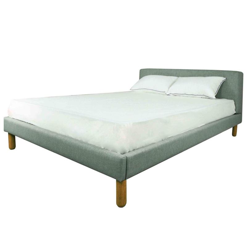 Oslo Queen Size Bedframe - Pale Silver