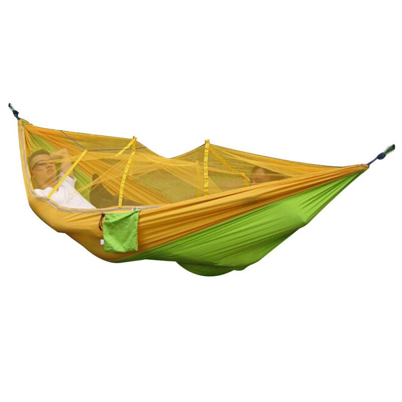 Portable Outdoor Hammock (Yellow and Green) - Intl - intl