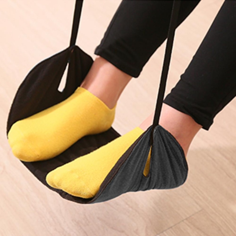 Portable Travel Footrest Hammock Flight Carry-on Foot Rest Pillows Leg Hammock - intl