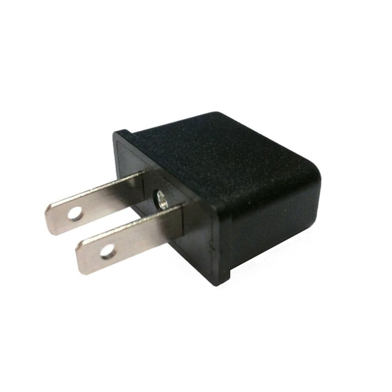 powercreat PVC European to American Outlet Plug Adapter Socket (Black) - intl